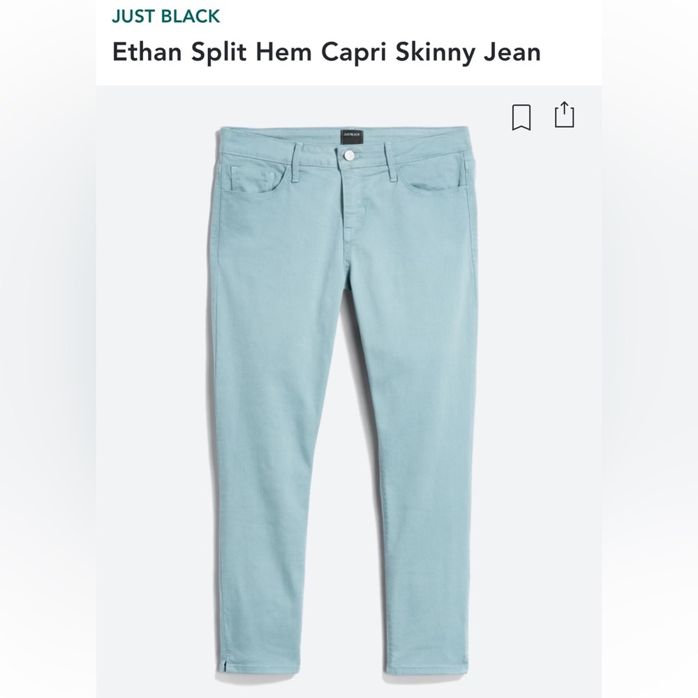 Just Black Ethan Split Hem Capri Skinny Jean